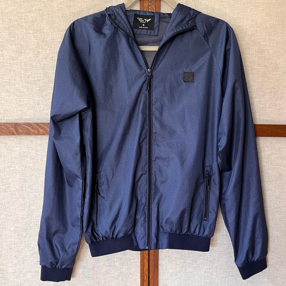 Cedar Wood State D26 Blue Windbreaker Jacket - Small